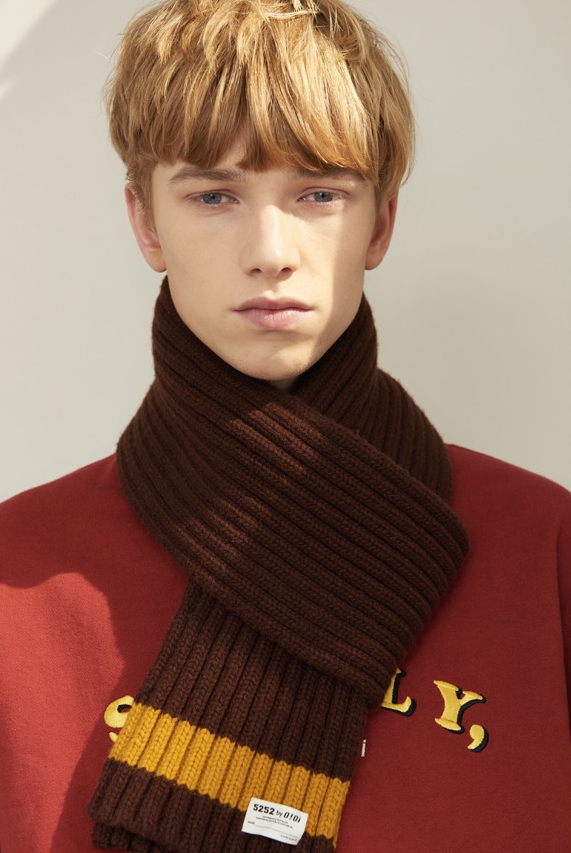 STRIPE WOOL MUFFLER_brown (O2O16MF01U01F15)