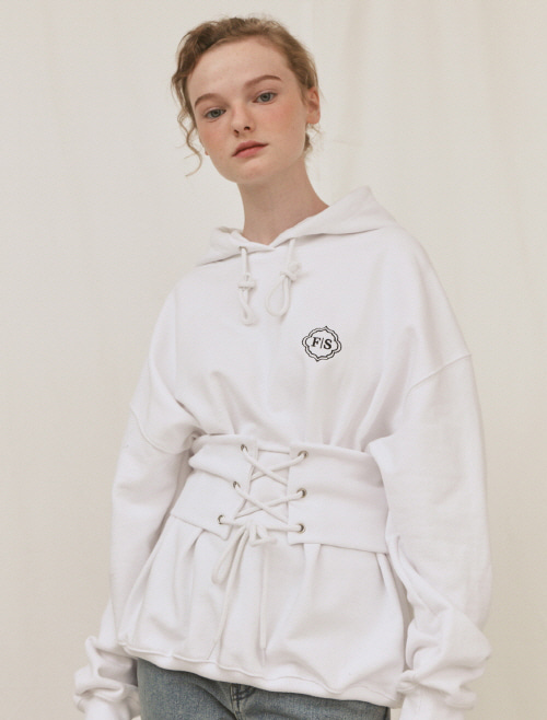 OIOI CORSET HOODIE_white (OIO17HD02U99F45)